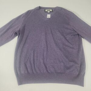JOSEPH ABBOUD Men's V Neck  Lightweight Plum Colored Sweater Size XL NWT